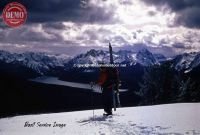 Boundary Creek Ridge Skier Sawtooth Mountains