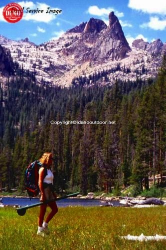 Hiker Finger of Fate Hell Roaring Lake