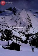 Skier Pioneer Cabin Pioneer Mountains