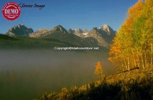 Aspens Clouds Sawtooths Fishhook Canyon