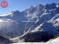 Glacier Switzerland Skiers Saas Fe 