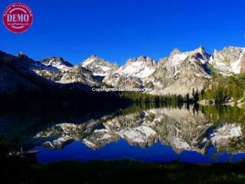 Alice Lake Reflections Sawtooths