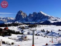 Dolomites Val Gardenia Italy Ski Slopes 