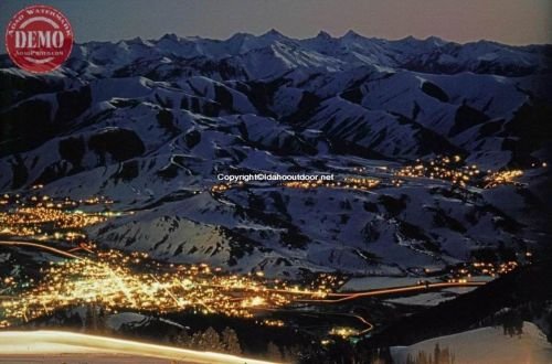 Sun Valley Ketchum By Moonlight 