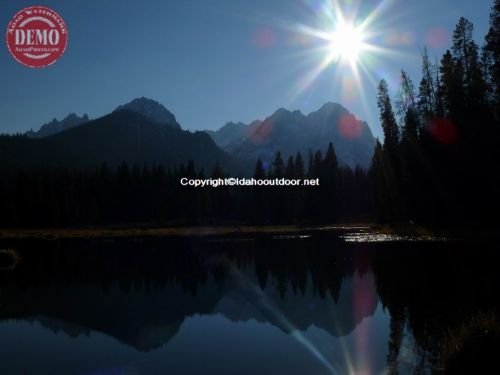 Sawtooths Evening Reflections Beaver Pond 