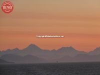 Alaska Sunset Costal Range Glacier Bay