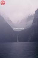 Waterfall Milford Sound New Zealand 