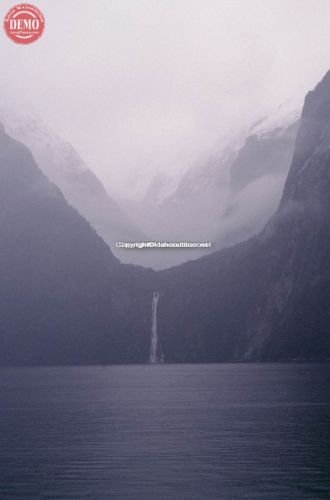 Waterfall Milford Sound New Zealand 