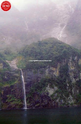 Waterfalls Milford Sound New Zealand 