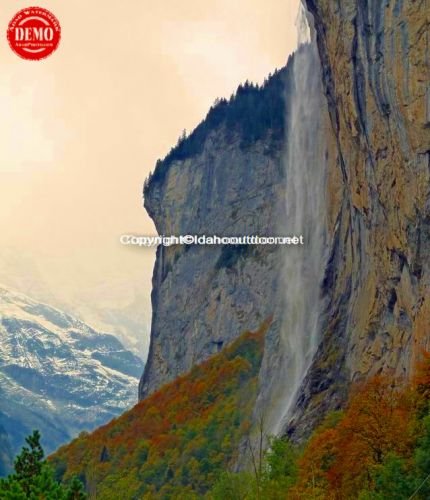 Fall Colors Lauterbrunnen Switzerland Stubbach Falls