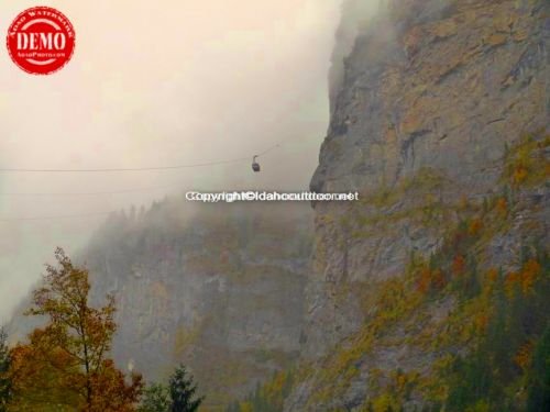 Fall Colors Tram Murren Switzerland