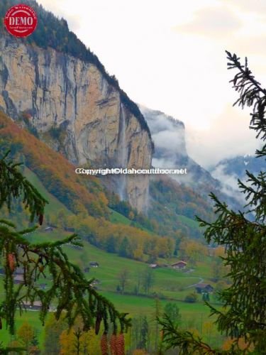 Waterfall Valley Lauterbrunnen Switzerland