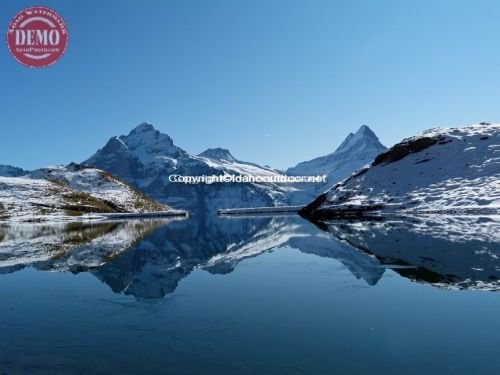 First Lake Reflections Schreckhorn Wetterhorn