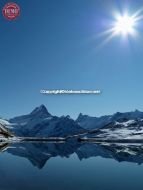 First Lake Schreckhorn Reflections Sun