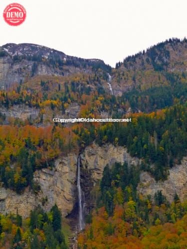 Fall Colored Swiss Waterfalls