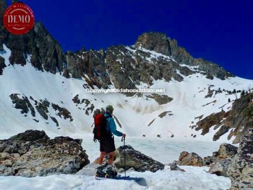 Skier Thompson Cirque Basin