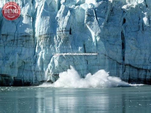 Calving Ice Margerie Glacier