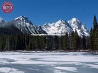 Frozen Mountain Lake Fishhook Valley