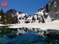 Frozen Icy Waters Goat Lake Sawtooths