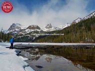 Skier Hell Roaring Lake Winter