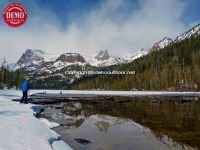 Skier Hell Roaring Lake Winter