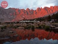 Sierras Rae Lakes Reflections Alpine Glow