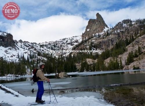 Skier Upper Hell Roaring Lake