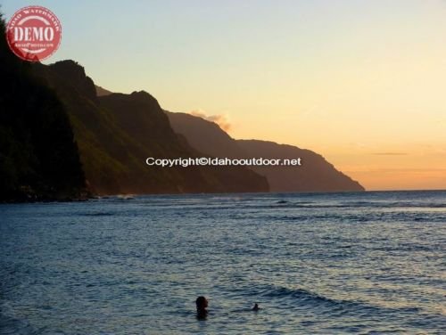 Na Pali Coast Evening Sunset Kauai