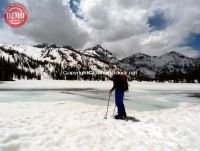 Skier Toxaway Lake Sawtooths