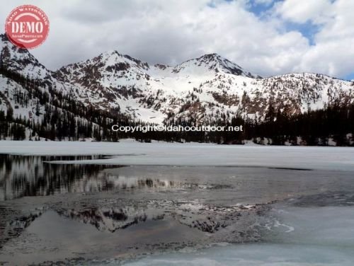 Frozen Mirror Waters Toxaway Lake