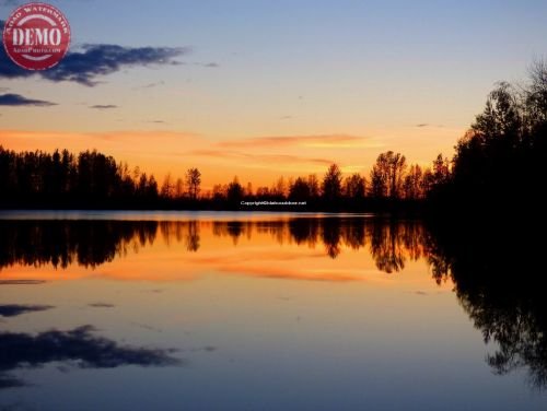 Evening Sunset Alaska Lake