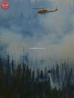 Forest Fire Sawtooth Mountains