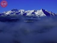 Grand Mogul Decker Peak Above Clouds