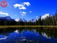 Sawtooth Mountains Mirror Images