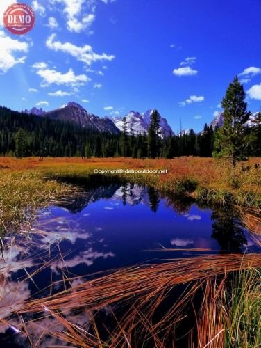 Mirror Image Sawtooth Mountains