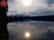 Pettit Lake White Cloud Reflections