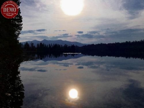 Pettit Lake White Cloud Reflections