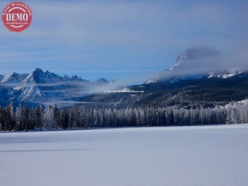 Little Redfish Lake Winter Image