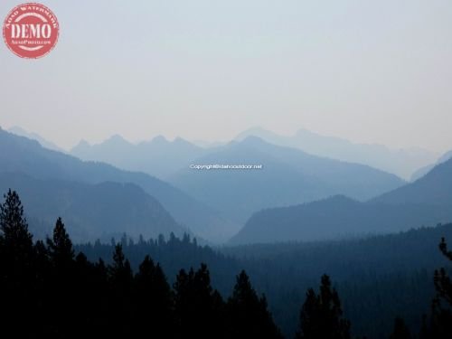 Smoke Haze Sawtooth Wilderness