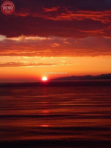 Sunset Coastal Mountains Alaska