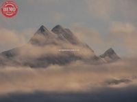 Coastal Mountains Alaska Morning Clouds