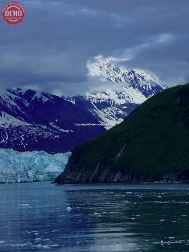 Hubbard Glacier Icy Waters Clouds