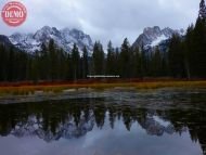 Fall Color Icy Reflections Sawtooths