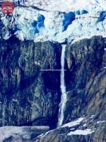 Waterfall Alaska Meares Glacier